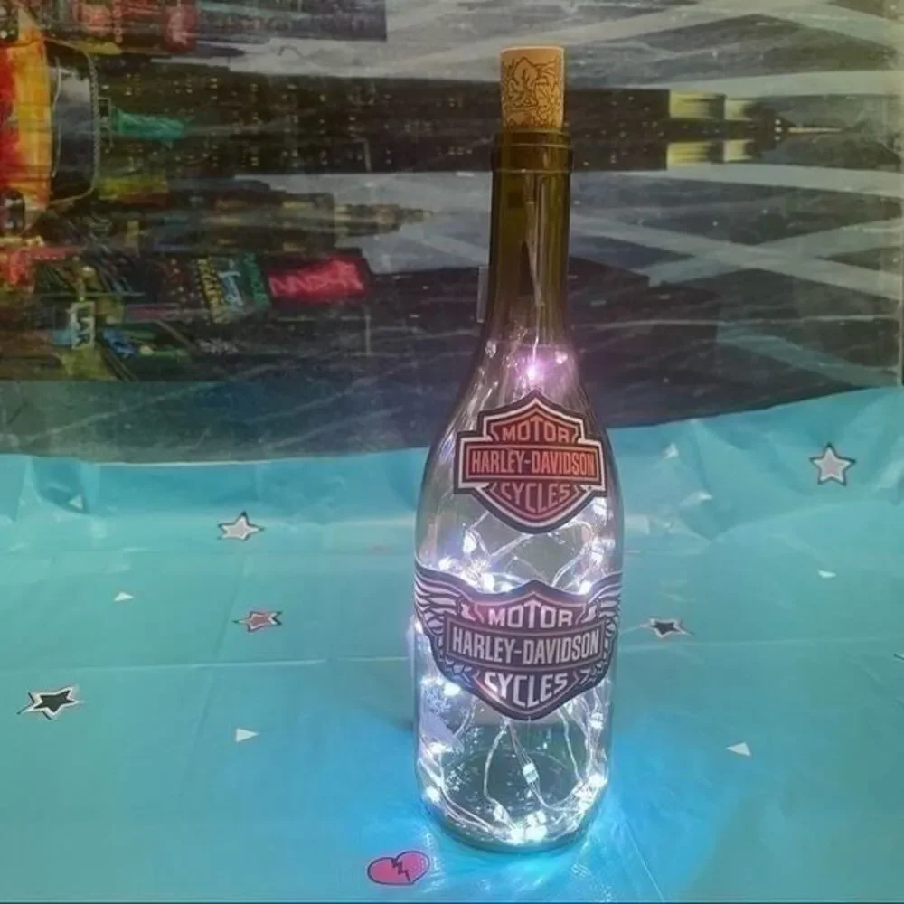 Harley Davidson Glass bottle lights